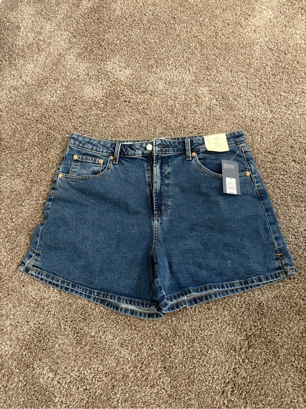 Blue Denim Shorts - High-Rise Jean Short